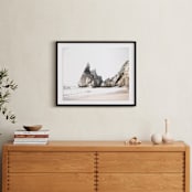 "Praia da Ursa" - Art Print in Storm Gray by Hi Uan Kang Haaga - In a Room