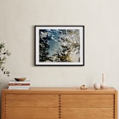 "Double The Oaks" - Art Print in Smalt Blue by Candice Estep - In a Room
