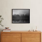 "Fog Reflection" - Art Print in Grey by Jennifer Morrow - In a Room