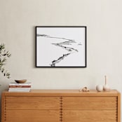 "Silver Ice" - Art Print in Ice White by Leslie Le Coq - In a Room
