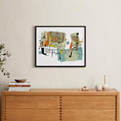 "fairview 1954" - Art Print in seafoam green by edwin wade - In a Room