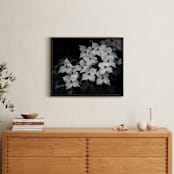 "Rainy Day Flowers" - Art Print in Black & White by Janet Cruz - In a Room
