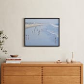 "Santa Monica Beach 4" - Art Print in sand blue by Sea and Sky - In a Room