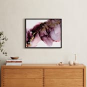 "Golden Aubergine" - Art Print in Eggplant Purple by Kathy Par - In a Room