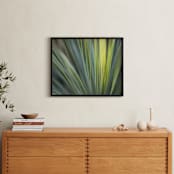 "Linear in Green" - Art Print in Cool Leaf Green by Carol Schiraldi - In a Room
