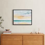 "Shimmering Shore" - Art Print in Sea by Lindsay Megahed - In a Room