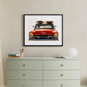 "Surfing Since 1955" - Art Print in Chili Pepper by Carole Crohan - CaroleeXpressions - In a Room