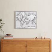 "Loui watercolor world map" - Art Print in Light grayscale by Rosana Laiz Blursbyai - In a Room