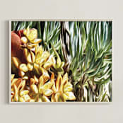 "Semi-Arid" - Art Print in Succulent Greenery by Mariecor Agravante - Framed
