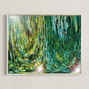 "Enchanted Series - Cavern Of the MerFolk" - Art Print in Merfolk Green by Mariecor Agravante - Framed