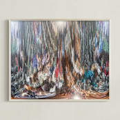"Enchanted Series - Goblin and Troll Mine" - Art Print in Goblin and Troll Brown by Mariecor Agravante - Framed