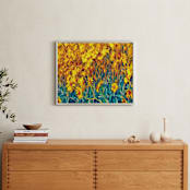 "Golden Empyrean Fields" - Art Print in Empyrean Golden Yellow by Mariecor Agravante - In a Room