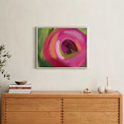 "Rosie Day" - Art Print in Vivid Pink by Artsy Canvas Girl Designs - In a Room