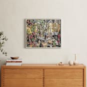 "Yuletide Rustic Decorscape" - Art Print in Christmas Ochre by Mariecor Agravante - In a Room