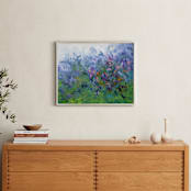 "Mom's Flower Garden" - Art Print in Forget Me Not Blue by Teodora Guererra - In a Room