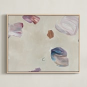 "Twirl" - Art Print in Orchid by Jennifer Daily - Framed Canvas
