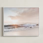 "Pacific Daydream" - Art Print in Serenity by Kamala Nahas - Framed Canvas