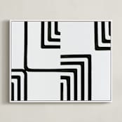 "Edges" - Art Print in Onyx by Bethania Lima - Framed Canvas