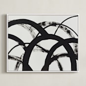 "Mountain Shadows No. 2" - Art Print in Shadow Black by Christina Flowers - Framed Canvas