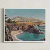 "The Wild Sonoma Coast" - Art Print in Pacific Blue by Amanda Phelps - Framed Canvas