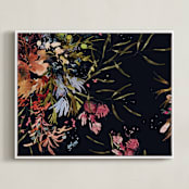 "Gardens" - Art Print in Ink by Kelly Ventura - Framed Canvas