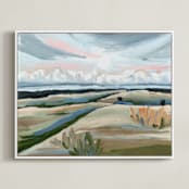 "Autumn Grasses" - Art Print in Golden Grasses by Molly Mansfield - Framed Canvas