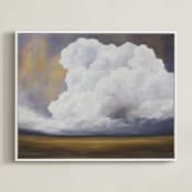 "Sweetgrass" - Art Print in Dusty Voilet by Mya Bessette - Framed Canvas