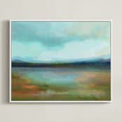 "Days of Blue" - Art Print in Blue Days by AlisonJerry - Framed Canvas