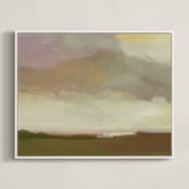 "pink meadows" - Art Print in meadow pink by AlisonJerry - Framed Canvas