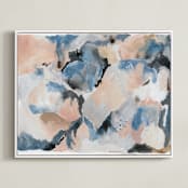 "Lake View South Carolina" - Art Print in lake blue by Erika Firm - Framed Canvas