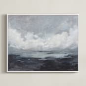 "Winter Bluff" - Art Print in Navy by Lorent and Leif - Framed Canvas