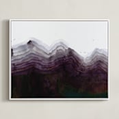 "The Mountain Side" - Art Print in Shades of Black by Kelsey McNatt - Framed Canvas