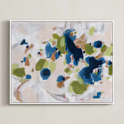 "LaRue No.2" - Art Print in Soft Coral by Lorent and Leif - Framed Canvas