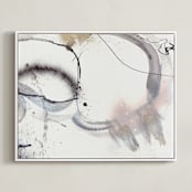"Salty" - Art Print in Inky Black by ADRIENNE JACKSON - Framed Canvas