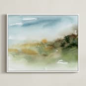 "Inbetween Spaces" - Art Print in Pine by Lindsay Megahed - Framed Canvas