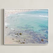 "Bondi" - Art Print in Seafoam by Krissy Bengtson - Framed Canvas