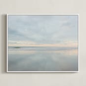 "Hopeful Sky" - Art Print in Sky Grey by Cristina Marie - Framed Canvas