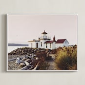 "Seattle Lighthouse" - Art Print in Petal by Hollie Renner Photography - Framed Canvas