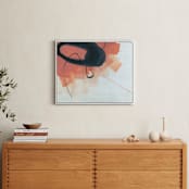 "Orange Abstraction" - Art Print in Coral Orange by Kirsta Benedetti - In a Room
