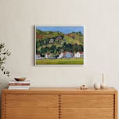 "Fort Baker, Marin Headlands" - Art Print in California Green and Gold by Valerie Hamill - In a Room