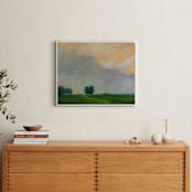 "Together at Sunrise" - Art Print in Illuminated Green by Stephanie Goos Johnson - In a Room