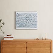 "waves" - Art Print in pool blue by Kelly Witmer - In a Room