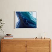 "Caribbean Silk" - Art Print in caribbean blue/teal by Teodora Guererra - In a Room