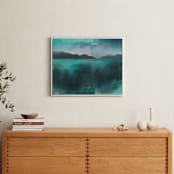 "Ice Lands" - Art Print in Ice Land Green by AlisonJerry - In a Room