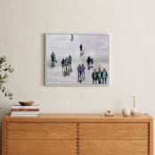 "In the crowd" - Art Print in blue petrol by Lulaloo - In a Room