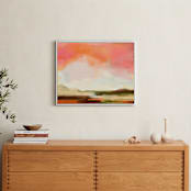 "Desert Walk" - Art Print in Desert Pink by AlisonJerry - In a Room
