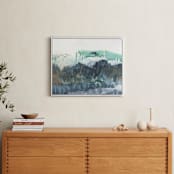 "Scape of the Land " - Art Print in Agate Blue by Jennifer Daily - In a Room
