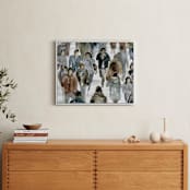 "Faces 2" - Art Print in maritime blue by Lulaloo - In a Room