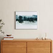 "Night Falling" - Art Print in Lagoon by Lindsay Megahed - In a Room