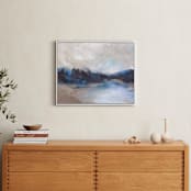 "Saint Mary's Lake" - Art Print in Phthalo Blue by Lorent and Leif - In a Room
